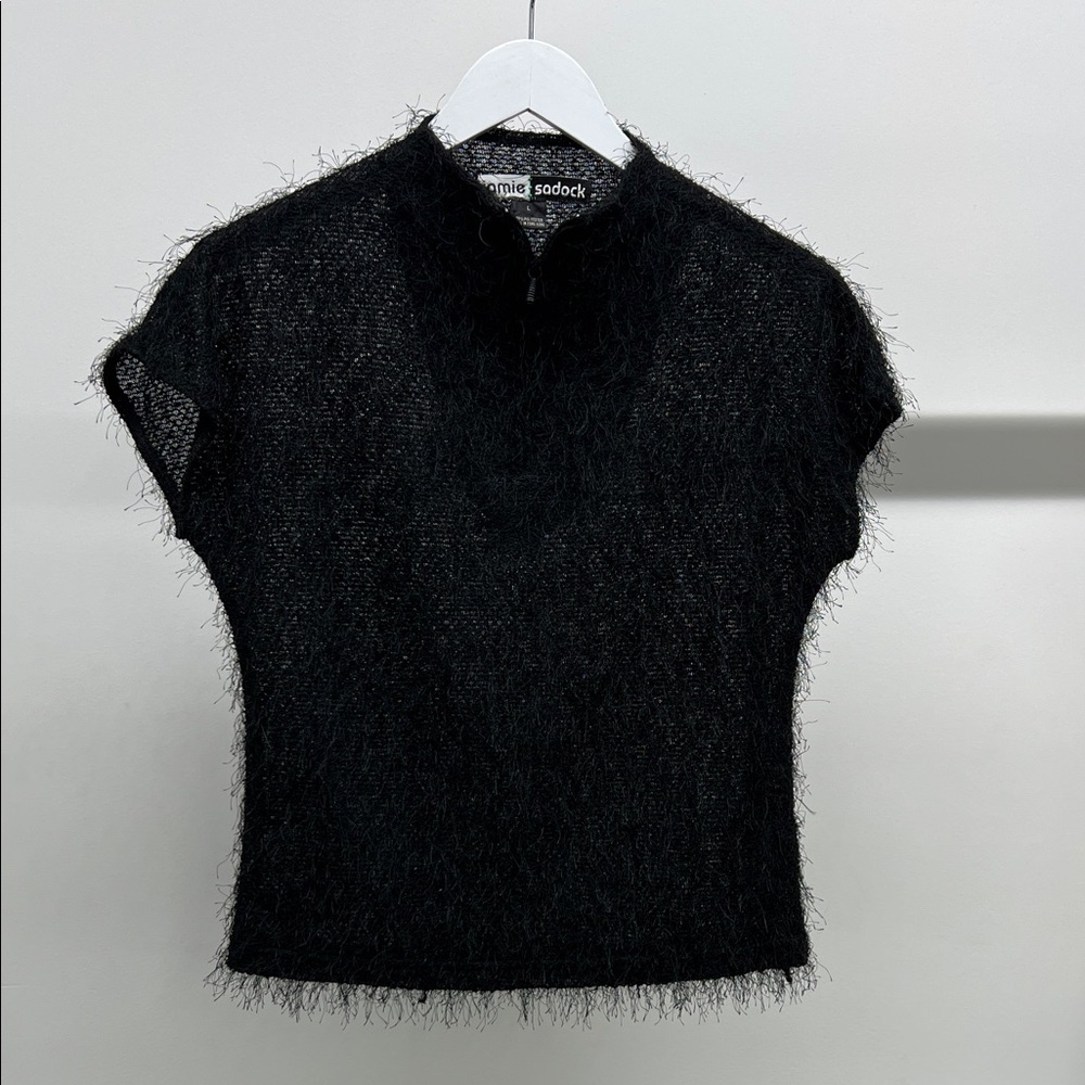 Jamie Sadock Black Textured Top
